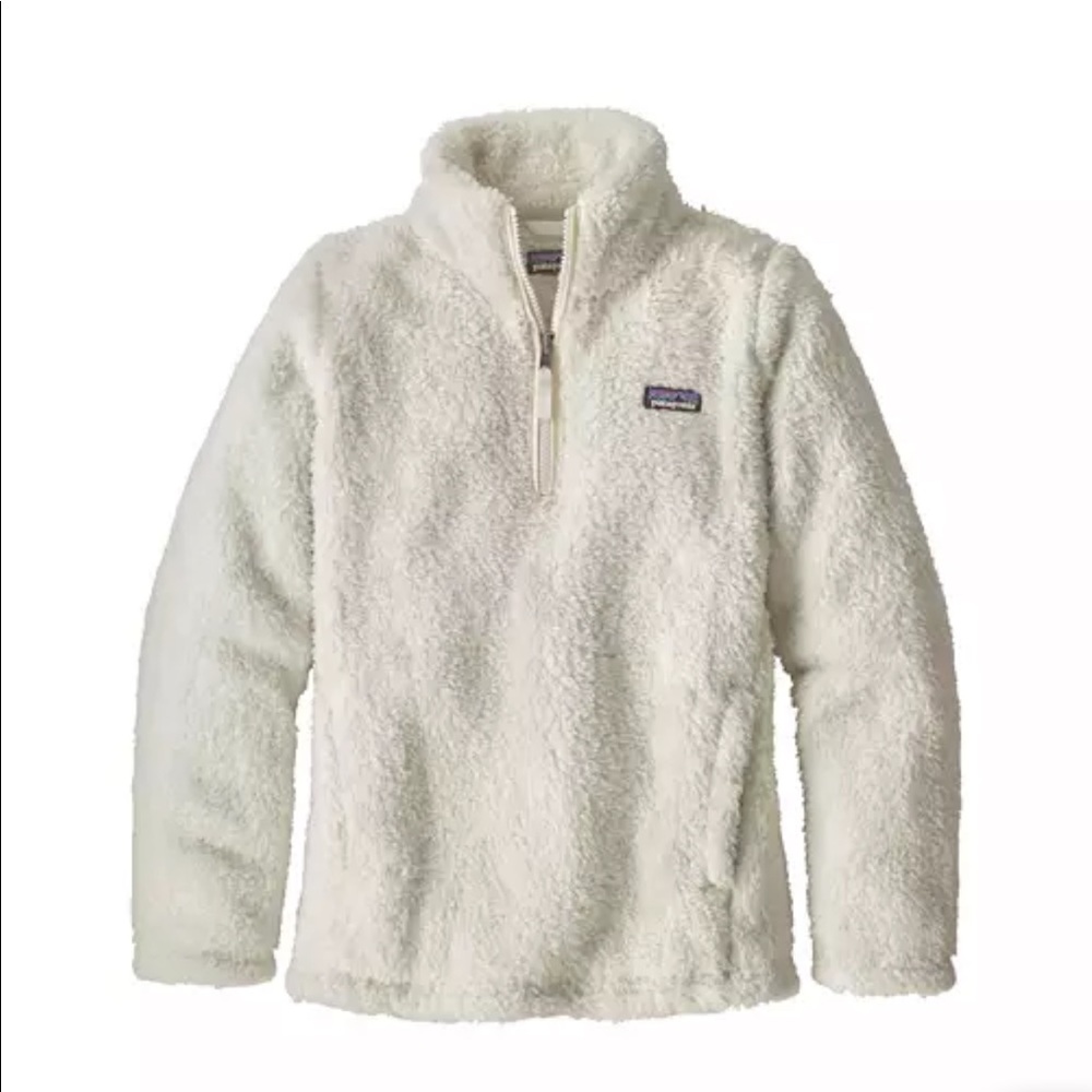 White Fuzzy Patagonia Half Zip
